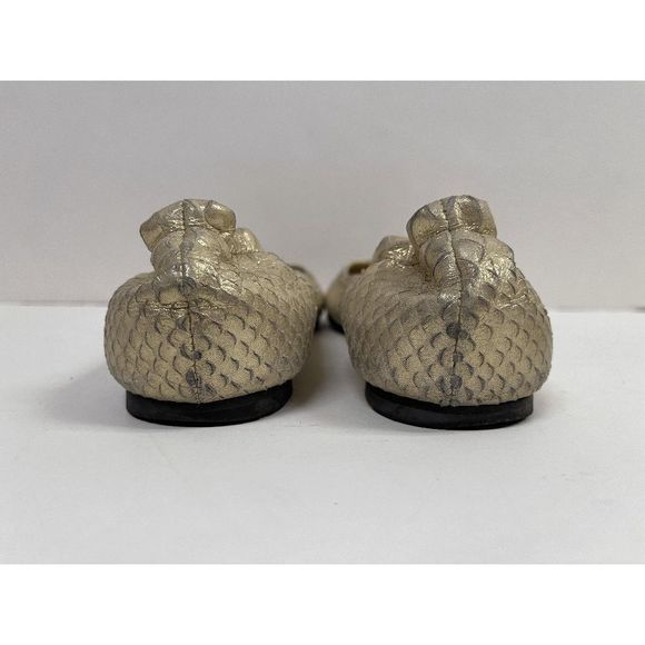 Tory Burch Reva flats Python white gold shimmer Slip on Shoes - Picture 2 of 5